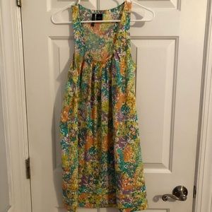 New Directions Floral Shift dress with racer back